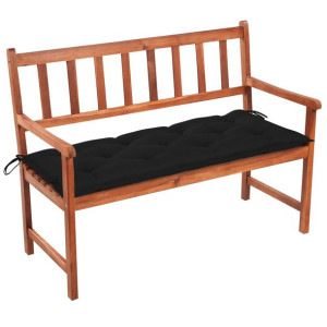 Ławka ogrodowa z poduszką, 120 cm, lite drewno akacjowe