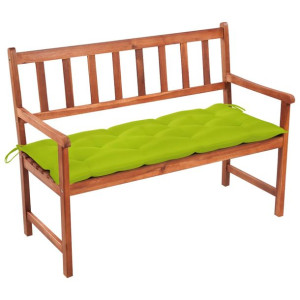 Ławka ogrodowa z poduszką, 120 cm, lite drewno akacjowe