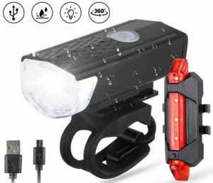Zestaw Lampek Rowerowych Led Do Roweru Przód + Tył