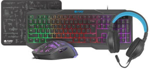 Zestaw Dla Graczy 4W1 Fury Thunderstreak 3.0 Klawiatura+Mysz+Słuchawki+Podk