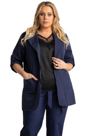 Żakiet KOSTA elegancki granat  56 PLUS SIZE