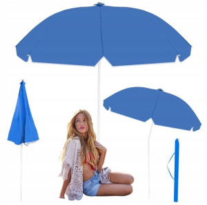 Parasol Plażowy Ogrodowy Składany Ochrona Uv 2,4m