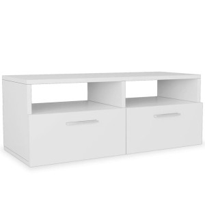 Szafka pod TV z płyty wiórowej, 95 x 35 x 36 cm, biała