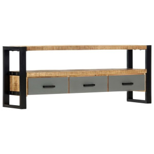 Szafka pod TV, 130x30x50 cm, lite drewno mango