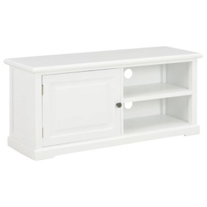 Szafka pod TV, biała, 90x30x40 cm, drewniana