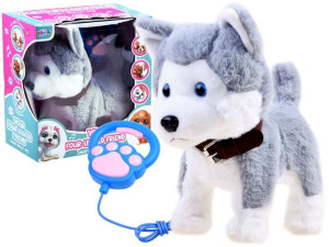 Interaktywny Piesek Husky Na Smyczy Szczeka Za3888