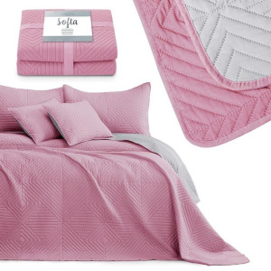 Ameliahome Narzuta Z Mikrofibry Softa Palepink+pearlsilver 260x280
