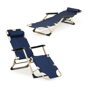 Leżak Fotel Ogrodowy Plażowy Składany 2w1 Leżanka