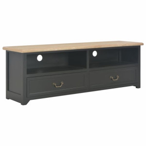 Szafka pod TV, czarna, 120 x 30 x 40 cm, drewniana