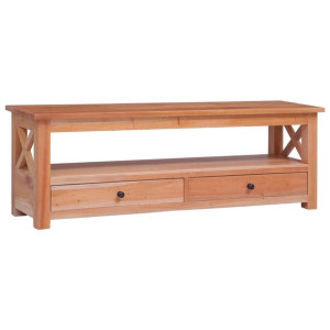 Szafka pod TV, 120x30x40 cm, lite drewno mahoniowe