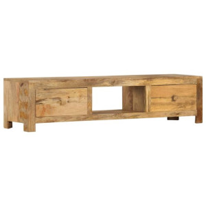 Szafka pod TV, 140 x 30 x 32 cm, lite drewno mango