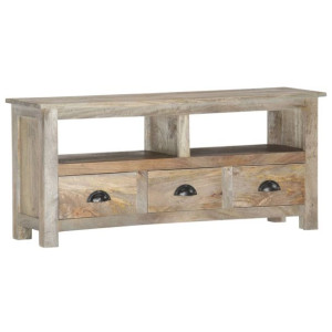 Szafka pod TV, 110x30x50 cm, lite drewno mango