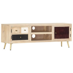 Szafka pod TV, 120 x 30 x 40 cm, lite drewno mango