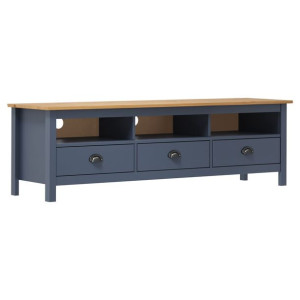 Szafka pod TV Hill Range, szara, 158x40x47 cm, drewno sosnowe