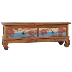 Szafka pod TV, 110 x 35 x 40 cm, lite drewno tekowe z odzysku