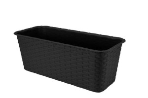 Doniczka skrzynka balkonowa RATTAN 39 cm na pelargonie surfinie tworzywo an