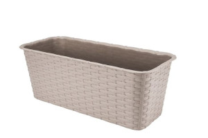 Doniczka skrzynka balkonowa RATTAN 39 cm na pelargonie surfinie tworzywo ka