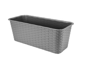 Doniczka skrzynka balkonowa RATTAN 39 cm na pelargonie surfinie tworzywo sz