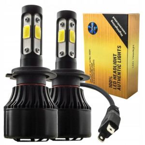 Żarówki LED H7 S4 COB 360° 16000lm 80W