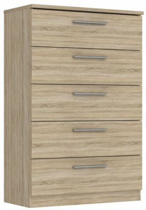 Komoda z Szufladami 71cm Biała/ Sonoma LARA DK