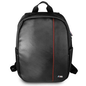Plecak BMW BMBPCO15CAPRBK 16 cali czarny/black Carbon Red Stripe