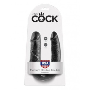 King Cock U-Shaped Medium Dwustronne Dildo