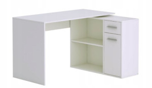 Biurko Narożne 120cm Białe / Sonoma SONO DK