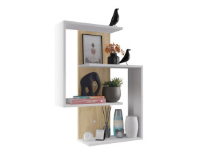 biała PÓŁKA na książki panel na ścianę Mortizia