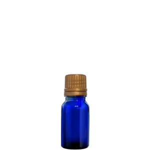 Butelka Szklana 10ml Niebieska Z Kroplomierzem Złotym