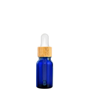 Butelka Szklana 10ml Niebieska Z Pipetą Bambusową