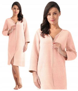 szlafrok damski LUNA 214 bawełna morelowy / XL 42