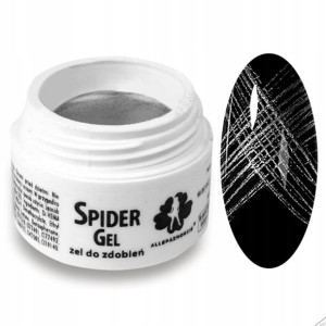 SPIDER GEL ŻEL do zdobień SREBRNY SILVER