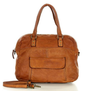 Biznesowa torba damska na komputer kuferek do ręki skórzany leather bag - M