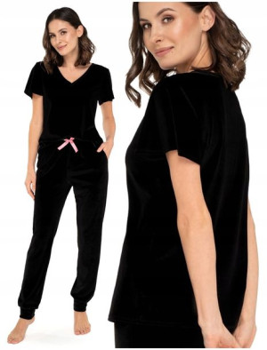 BABELLA dres damski Audrey czarny WELUROWY L
