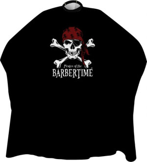 Barbertime Peleryna Pirates Of Czarna 120x150cm