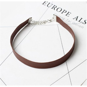 Naszyjnik Choker Skórzany - Brąz N480br