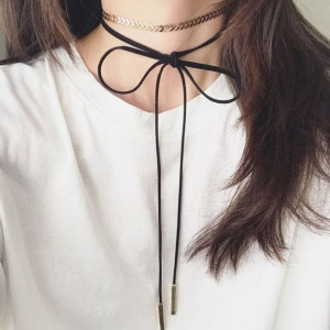 Choker Chevron - Czarny N482cz
