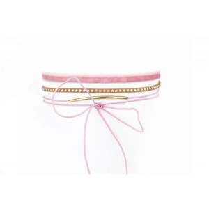 Naszyjnik Choker Pastel - Różówy N524r