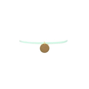 Naszyjnik Choker Rzemyk - Mięta N530m
