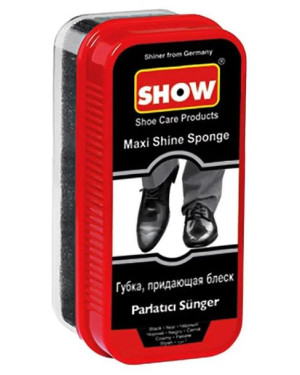 Maxi Show czarna gąbka do czyszczenia, nabłyszczania butów