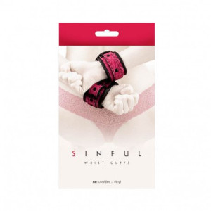 SINFUL Mankiety, kajdanki na nadgarstki PINK
