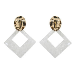 Kolczyki wiszące pearls triangle K1260