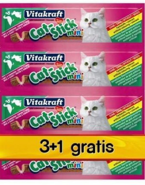 Vitakraft Cat Stick Mini królik + kaczka 4szt (3+1 gratis)