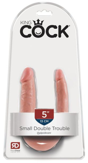 King Cock U-Shaped Small Podwójne dildo