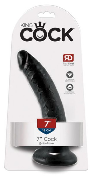 Didlo King Cock czarny dł. 17,8 cm