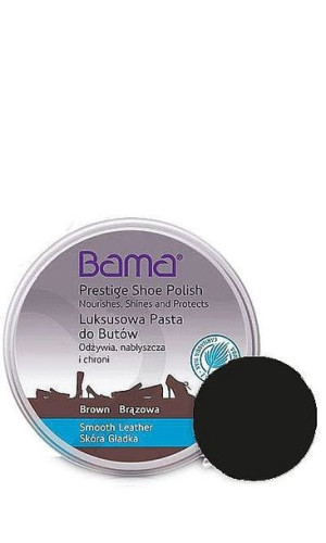 Czarna luksusowa pasta do butów w metalowym pudełku Bama