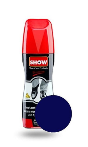 Granatowa samopołyskowa pasta w płynie do butów Show