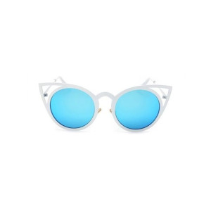 Okulary "royal Cat Eyes" - Białe Z Niebieskim Ok70wz5