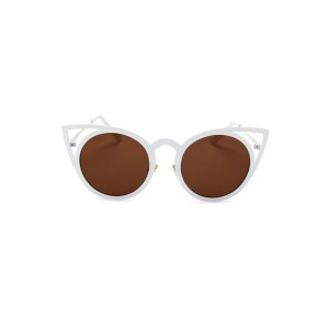 Okulary "royal Cat Eyes" - Białe Z Brązowym Ok70wz6