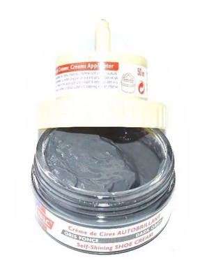 Shoe Cream Palc, ciemnoszara pasta woskowa z aplikatorem